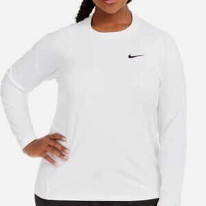 NWT! Nike White Essentials Long Sleeve Dri Fit Rash Guard Shirt NEW!